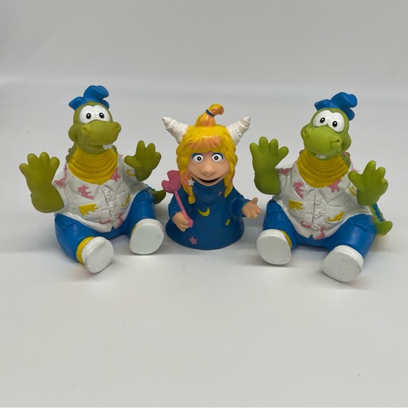 Vintage Eureeka's Castle: Eureeka & Magellan Pizza Hut Plastic Puppets Lot Of 3 - Picture 2 of 9